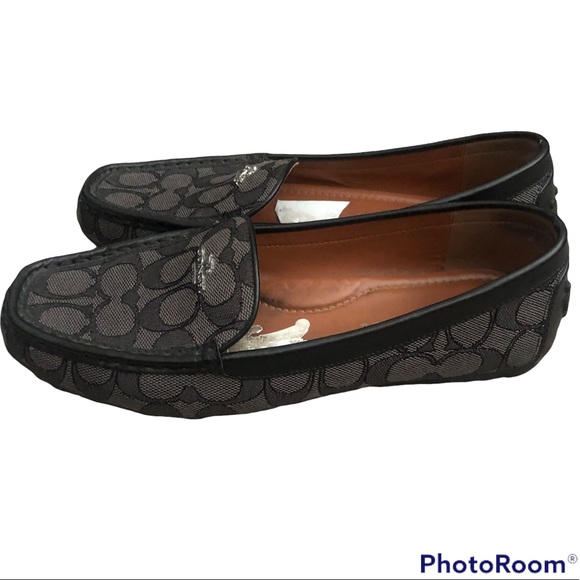 Coach Shoes - Coach Gable Loafer Black Slip On Signature Leather Shoes
